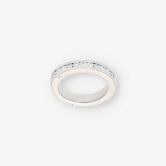 Anillo en oro blanco 18kt con brillantes
