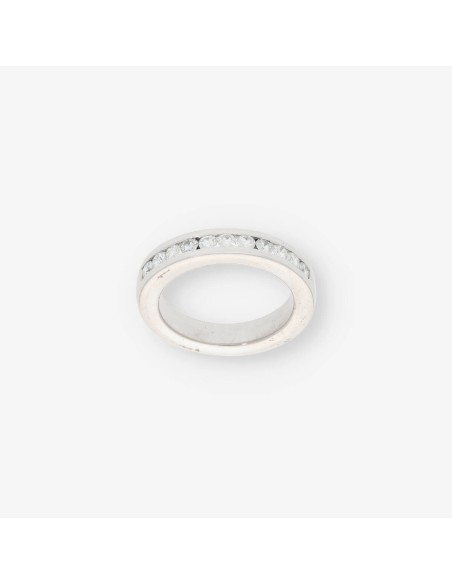 Anillo en oro blanco 18kt con brillantes