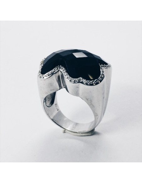 Anillo Tous en oro blanco, brillantes y Ã³nix