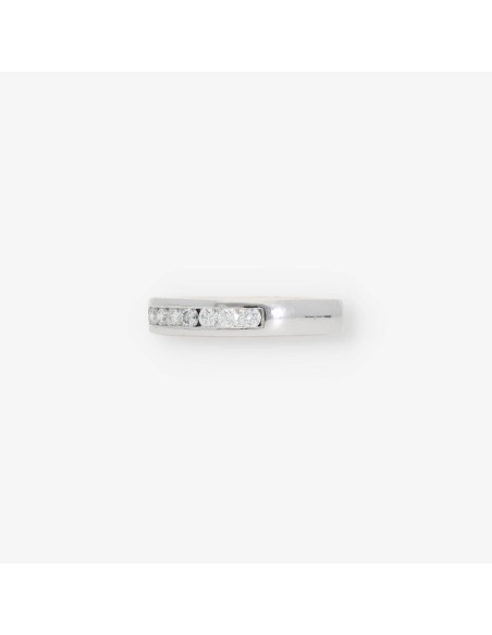 Anillo en oro blanco 18kt con brillantes