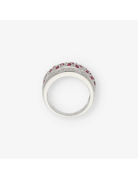 Anillo en oro blanco 18kt con brillantes