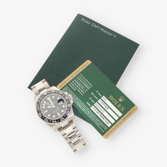 Rolex GMT Master II 116710LN caja y documento