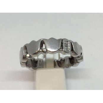 Sortija Tous en oro blanco con motivo de tulipanes