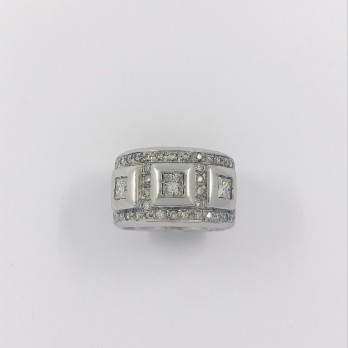 Anillo en oro blanco 18kt con brillantes 2