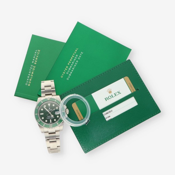 Rolex Submariner 116610LV Hulk con caja y documentos