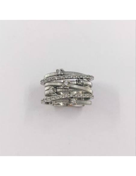 Anillo en oro blanco 18kt con brillantes