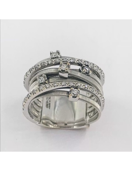 Anillo en oro blanco 18kt con brillantes