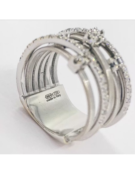 Anillo en oro blanco 18kt con brillantes