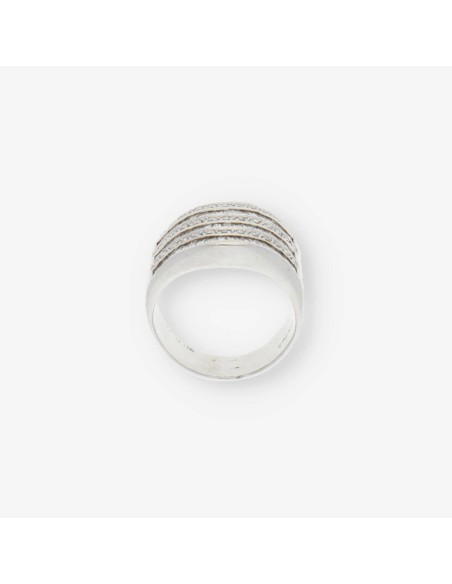 Anillo en oro blanco 18kt con brillantes
