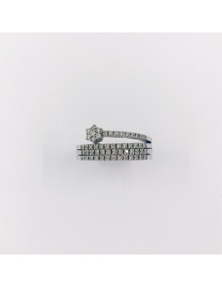 Anillo en oro blanco 18kt con brillantes