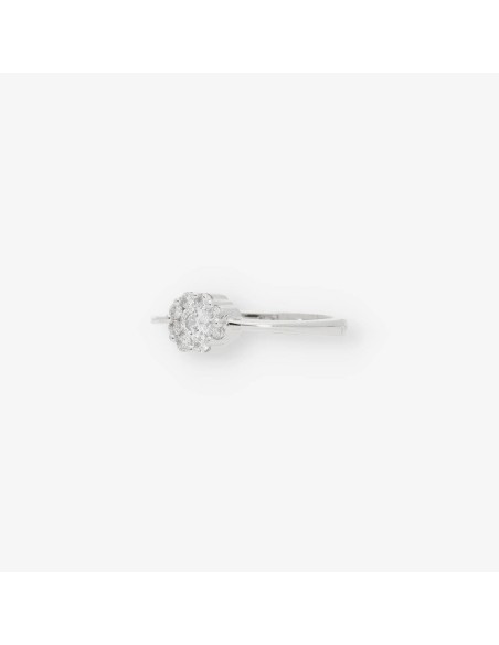 Anillo en oro blanco 18kt con brillantes