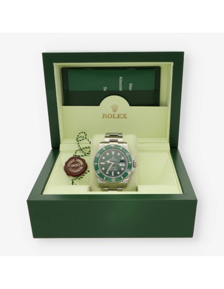 Rolex Submariner 116610LV Hulk con caja y documentos