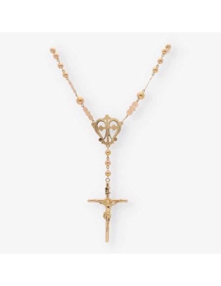 Collar rosario en oro 18kt