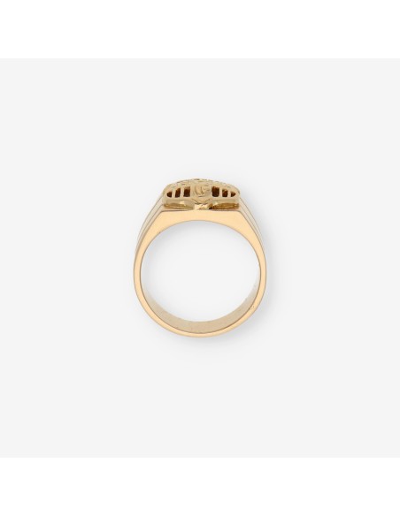 Anillo sello con el escudo del Barcelona en oro 18kt