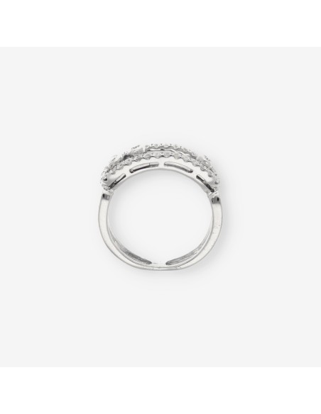 Anillo en oro blanco 18kt con brillantes