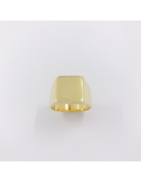 Anillo sello cuadrado en oro 18kt