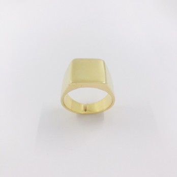 Anillo sello cuadrado en oro 18kt 2