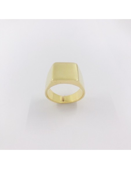 Anillo sello cuadrado en oro 18kt