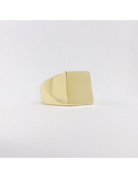 Anillo sello cuadrado en oro 18kt