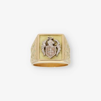 sello heraldico en oro 18kt