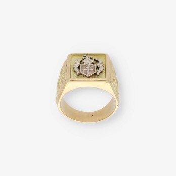 sello heraldico en oro 18kt 2