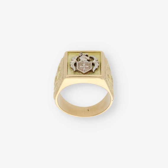 sello heraldico en oro 18kt