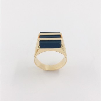 Anillo sello en oro 18kt con onix 2