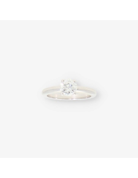 Anillo solitario oro blanco 18kt NUEVO