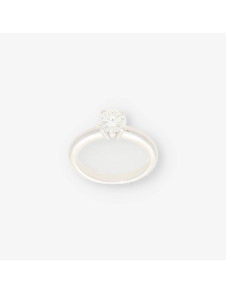 Anillo solitario oro blanco 18kt NUEVO
