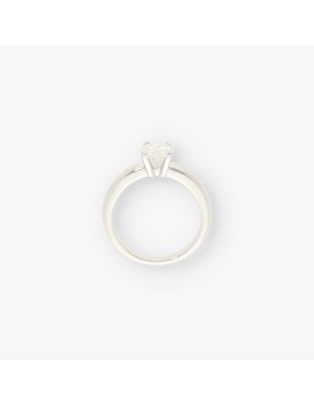 Anillo solitario oro blanco 18kt NUEVO