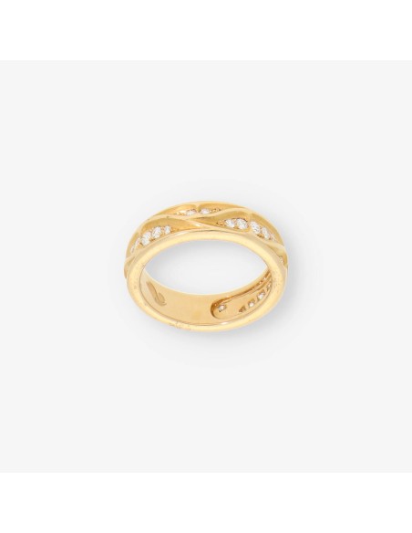 Anillo en oro 18kt con diamantes