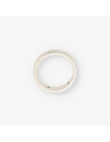 Anillo oro blanco y bri