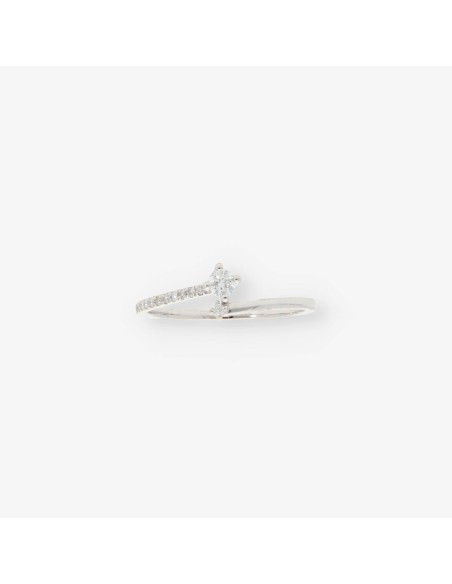 Anillo en oro blanco 18kt con brillantes