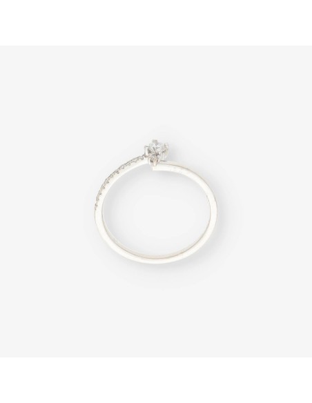 Anillo en oro blanco 18kt con brillantes