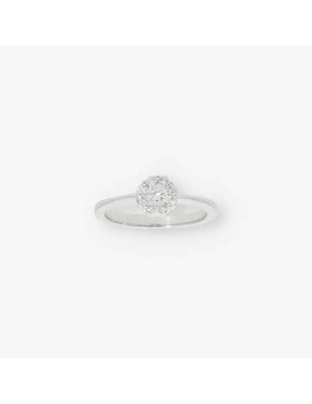 Anillo en oro blanco 18kt con brillantes