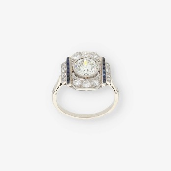 Anillo en oro blanco 18kt con diamamntes 2