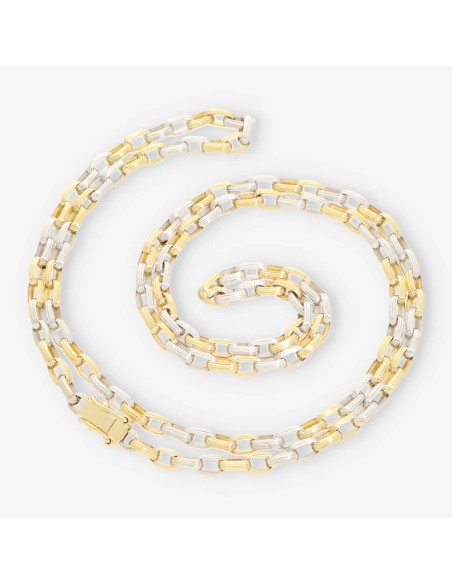 Cadena 60cm en oro bicolor 18kt