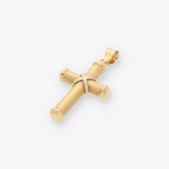 Colgante cruz en oro 18kt