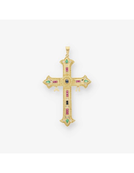 Colgante cruz en oro 18kt