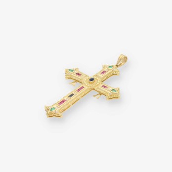Colgante cruz en oro 18kt 2