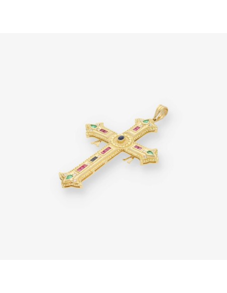 Colgante cruz en oro 18kt