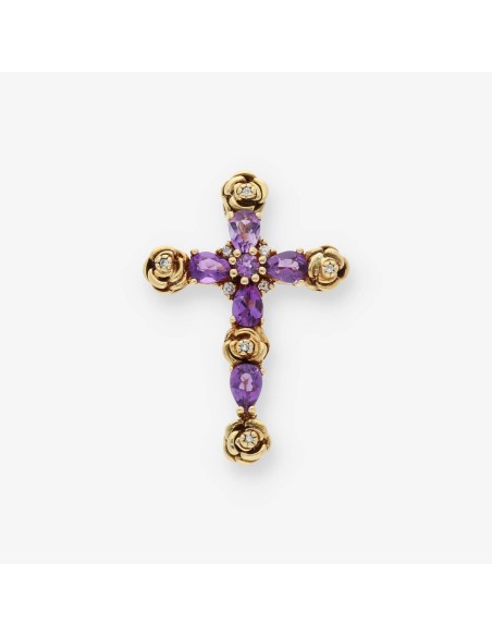 Colgante cruz en oro 18kt