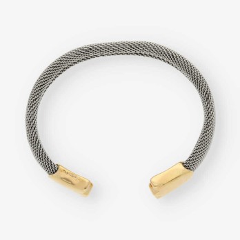 Pulsera esclava Tous en acero y oro 2