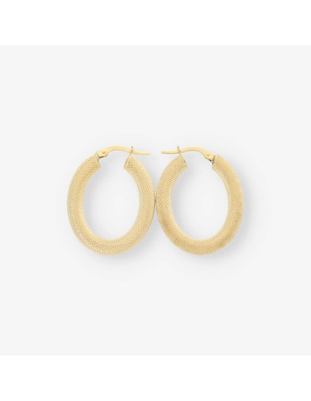Pendientes aro en oro 18kt