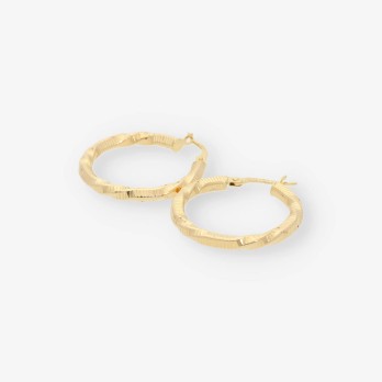 Pendientes aro en oro 18kt 2