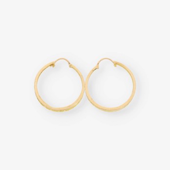 Pendientes aro en oro 18kt