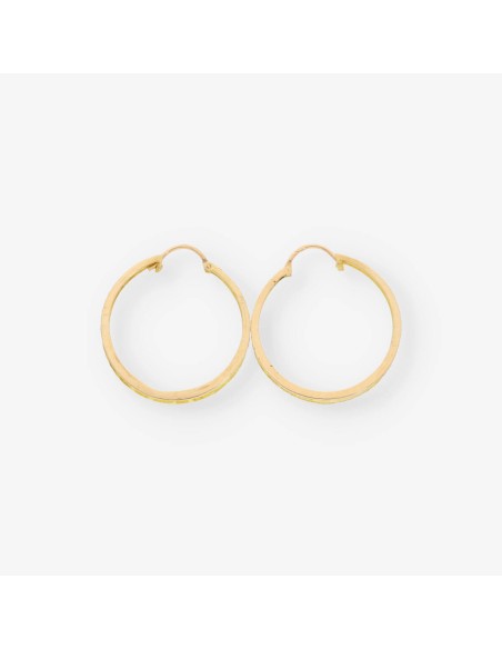 Pendientes aro en oro 18kt
