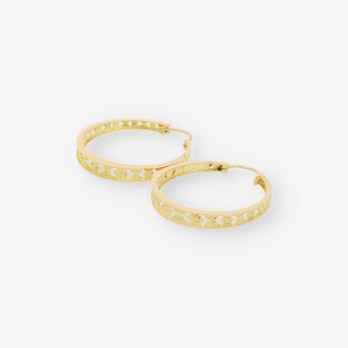 Pendientes aro en oro 18kt 2