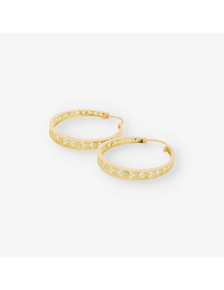 Pendientes aro en oro 18kt