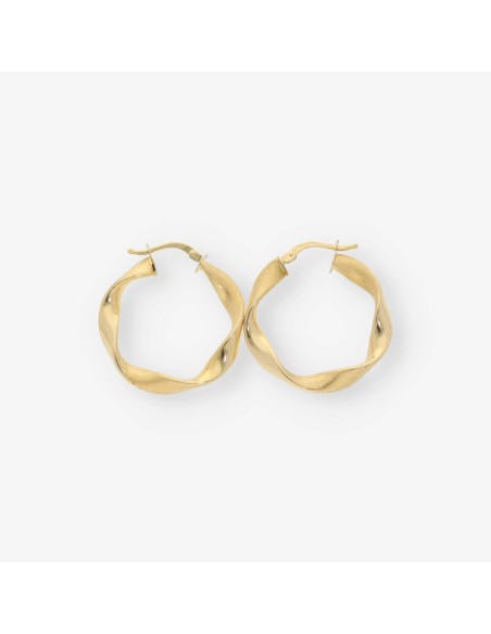 Pendientes aro en oro 18kt